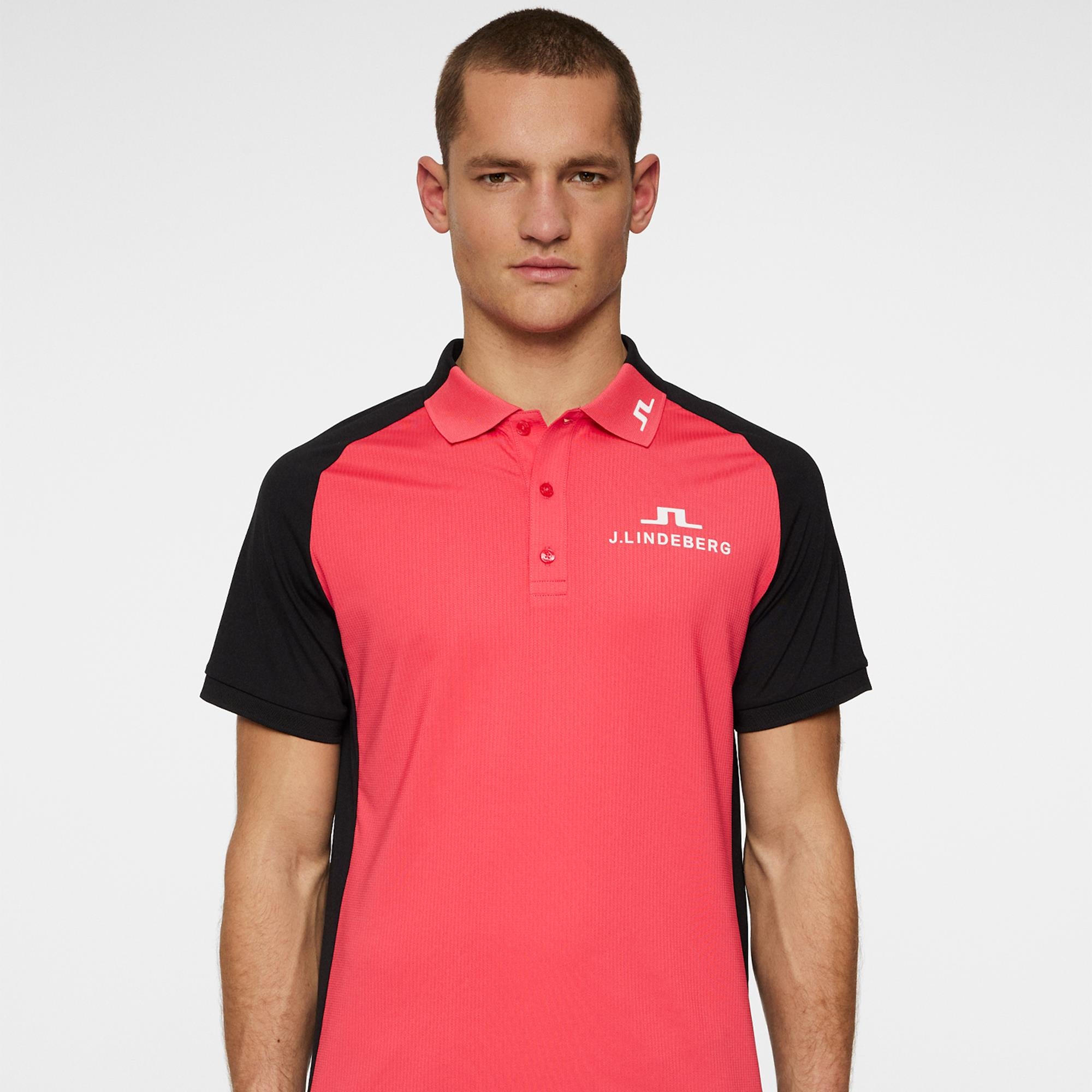 J Lindeberg Masters Calle Tour Mens Golf Polo Shirt Masters 25 Pink